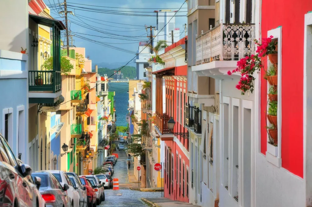 What is the most photographed street in Old San Juan?